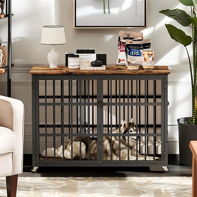 NicBex Dog Crate Furniture 43.3" L