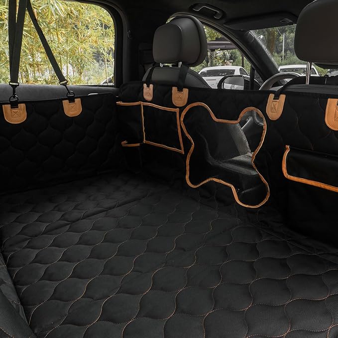 Dog Hammock for Car Hard Bottom Back Seat Extender for Dogs