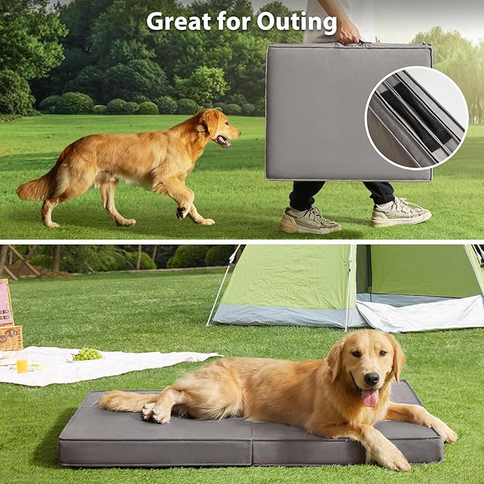 RRPETHOME Waterproof Outdoor Dog Beds Large Sized Dog
