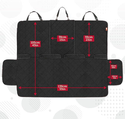 Lusso Gear Dog Car Seat Cover for Back Seat 100% Waterproof,