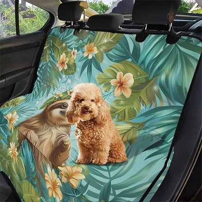 AFPANQZ Tropical Leaves Sloth Car Seat Cover Waterproof