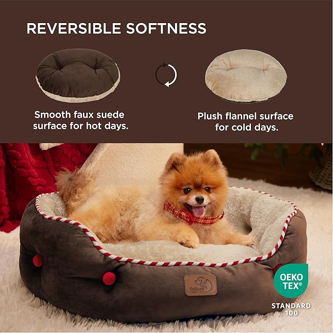 Bedsure Dog Beds for Small Dogs 25 Inches,
