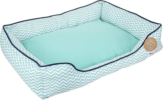 Now House for Pets by Jonathan Adler Teal Chevron Cuddler Dog Bed (FF16409)
