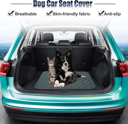 X AUTOHAUX 2 Pcs Dog Seat Cover Reuse 50x35cm Grayblue