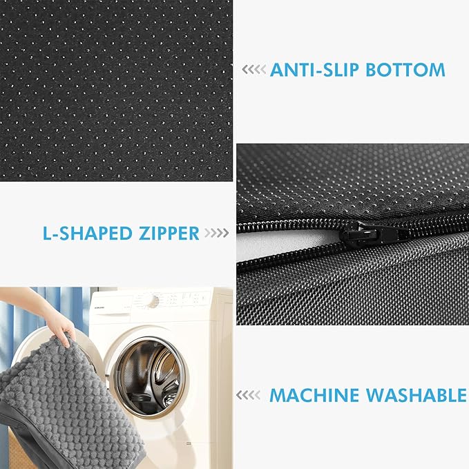 Medium Orthopedic Crate Bed for Dogs（30*20*3in）-Waterproof Dog Crate Pads- Egg dog crate bed-Orthopedic Dog Bed-dog bed with Washable Cover Removable