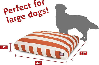 Majestic Pet Rectangle Large Dog Bed Washable – Non Slip Comfy Pet Bed – Dog Crate Bed with Removable Washable Cover – Dog Kennel Bed for Sleeping 44x36x5 Inch