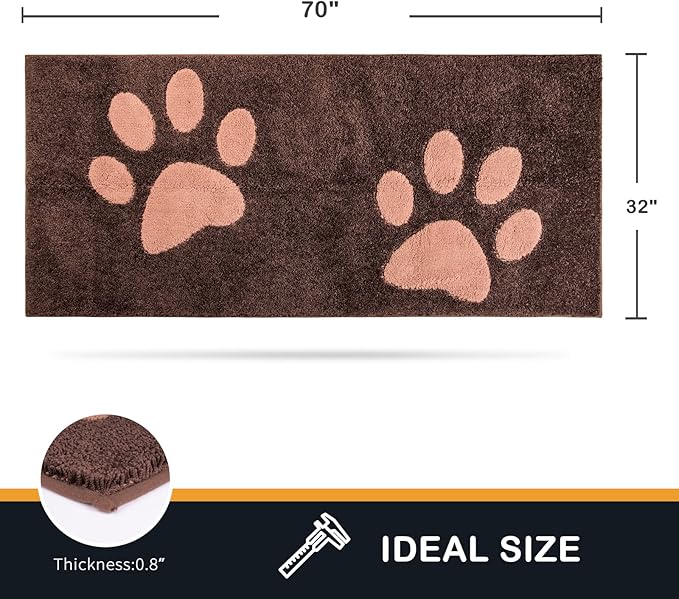 PURRUGS Dirt Trapper Door Mat 32" x 70"