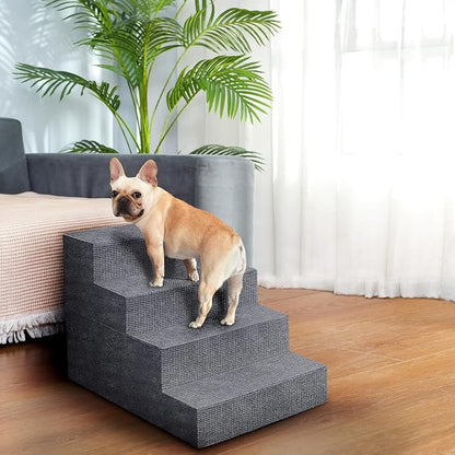 Niubya Dog Stairs for Small Dog Couch,18”H Non-Slip 4 Steps
