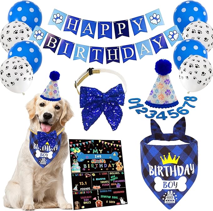 Dog Birthday Bandanas Dog Birthday Party Supplies Include