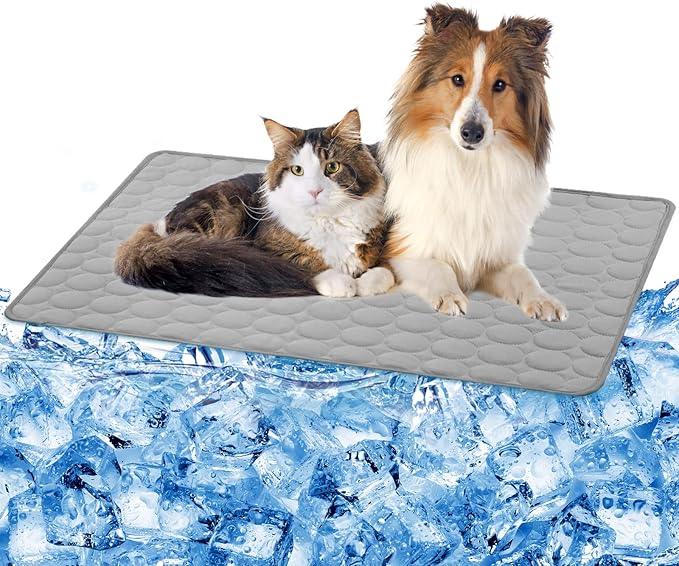 SHEJIZE Dog Cooling Mat 28x40inch/70x100cm, Fabric,