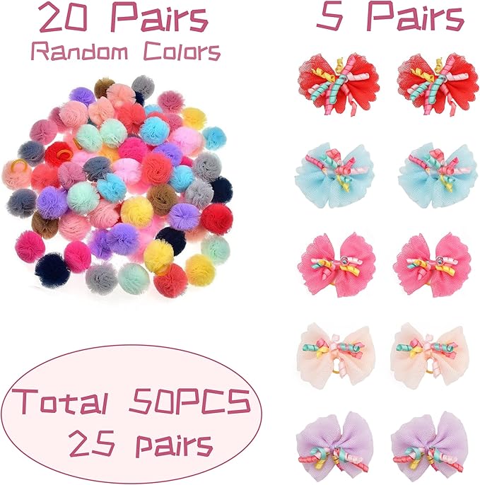 Yxiang 50PCS Small Dog Hair Bows