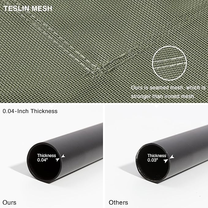 Love's cabin Elevated Cooling Dog Bed for Medium Dogs Green,43 inches