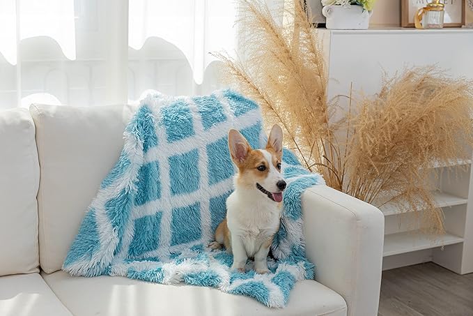 PJYuCien Fluffy Fleece Calming Pet Throw Blanket 30 * 40", Machine