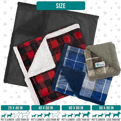 PetAmi WATERPROOF Dog Blanket For Medium Large Dog 60x40 Plaid