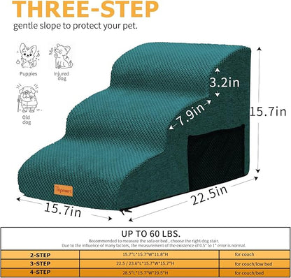 Topmart 3 Tiers Foam Dog Ramps/Steps