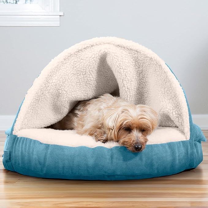 Furhaven 26" Round Memory Foam Dog Bed for Medium/Small Dogs w/ Removable Washable Cover 30 lbs 26-inch