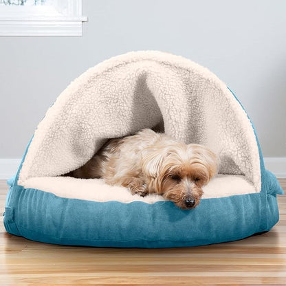 Furhaven 26" Round Memory Foam Dog Bed for Medium/Small Dogs w/ Removable Washable Cover 30 lbs 26-inch