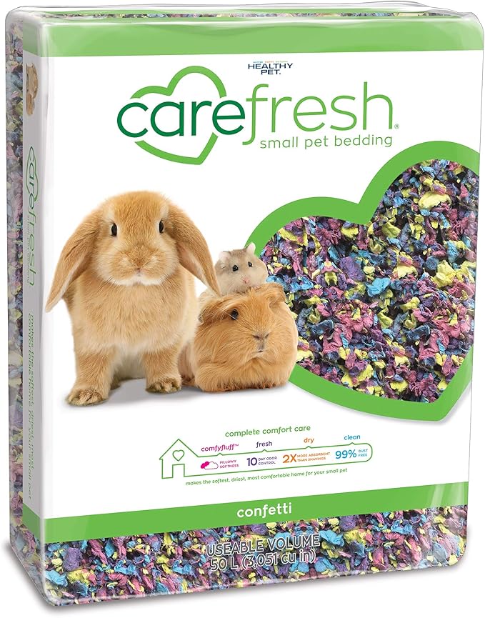 carefresh confetti small pet bedding, 50L (Pack May Vary) (L0410)