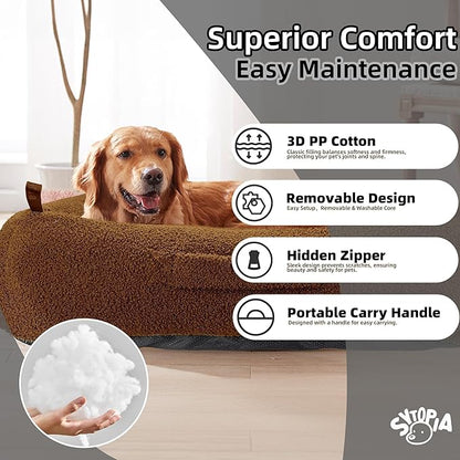 Sytopia Calming Dog Bed for Small Medium Dogs 40" L