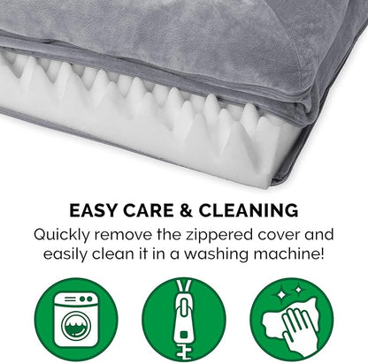 Furhaven Orthopedic Dog Bed for Medium/Small Dogs w/ Removable Bolsters & Washable Cover 35 lbs