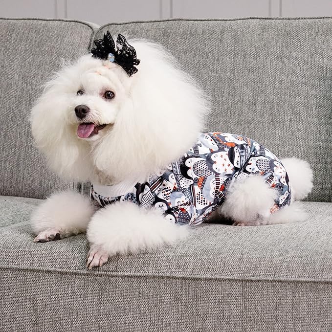 CuteBone Dog Christmas Pajamas Penguin Clothes Soft Puppy P259S