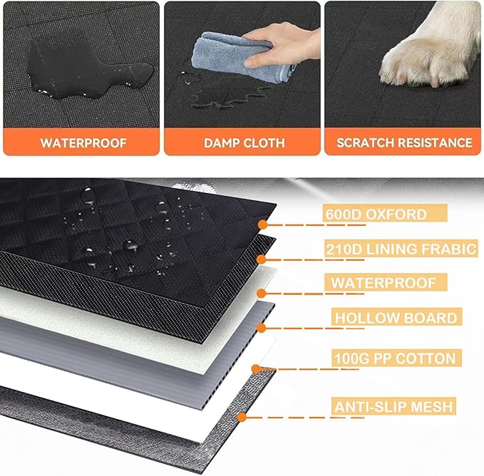 SORKUT Dog Car Seat Cover for Back Seat 350lb Pet