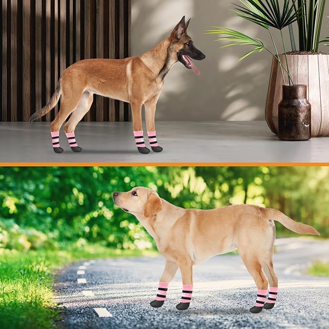 KOOLTAIL Anti Slip Dog Socks to Prevent Licking Paws for Hot/Clod Pavement
