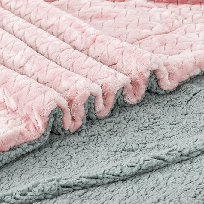 Fuzzy Blanket or Fluffy Blanket for Baby Girl or boy (32" x 40", MD-Sakura