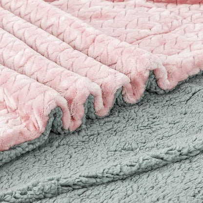 Fuzzy Blanket or Fluffy Blanket for Baby Girl or boy (32" x 40", MD-Sakura