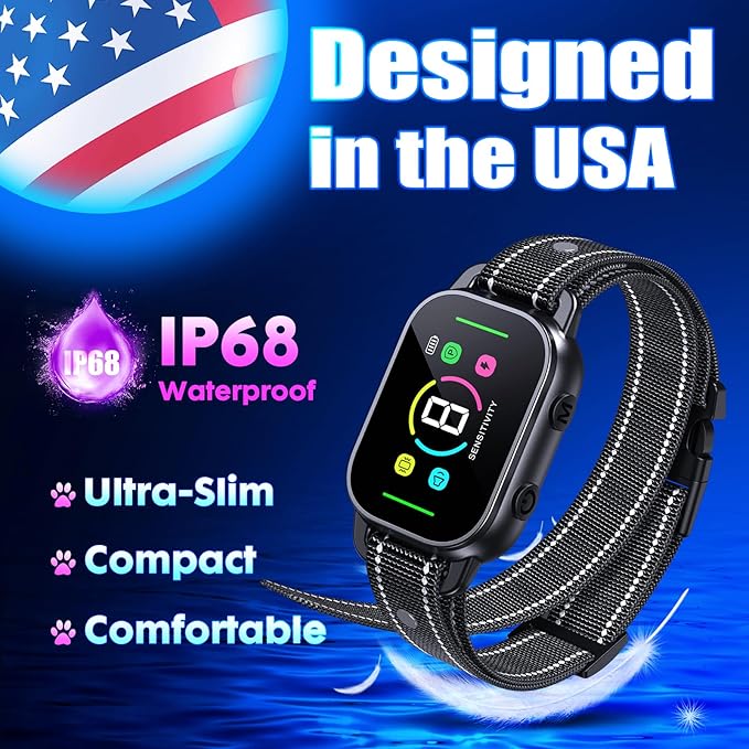 NHUJK Bark Collar- Smart Dog Bark Collar for Small Medium Large Dogs 8 Adjustable