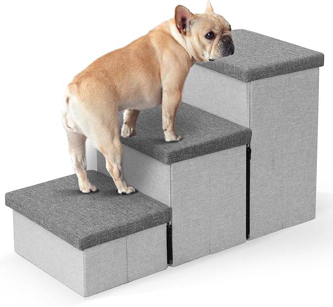 Dog Stairs with Storage 3 Tiers 50 lbs