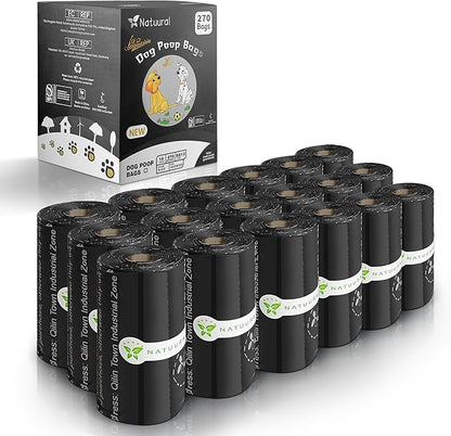 100% Compostable Dog Poop Bags-270 Counts 18Rolls