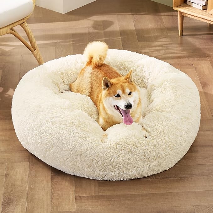 Bedsure Calming Dog Bed for Medium Dogs 45 lbs 30 inches