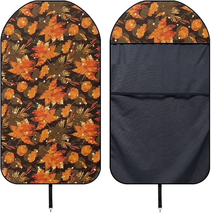 Yewattles Retro Maple Leaf Universal Waterproof Seat Cover