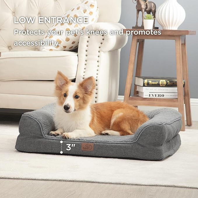 Bedsure Memory Foam Dog Bed for Medium Dogs