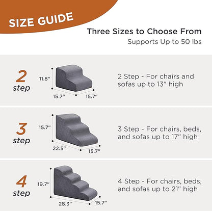Lesure Dog Stairs for Small Dogs 2 Steps