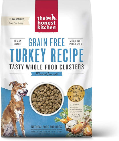 The Honest Kitchen Whole Food Clusters Grain Free Turkey Dry Dog Food, 20 lb Bag