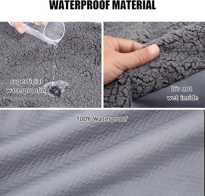 Waterproof Dog Bed Cover,Dog Crate Pad Cover with Zipper,Oxford Dog Bed Sheets,Pet Bed Cover Hair Easy to Remove,Dog Bed Covers Replacement Washable (Gray #2, 27 * 36 * 6inch)