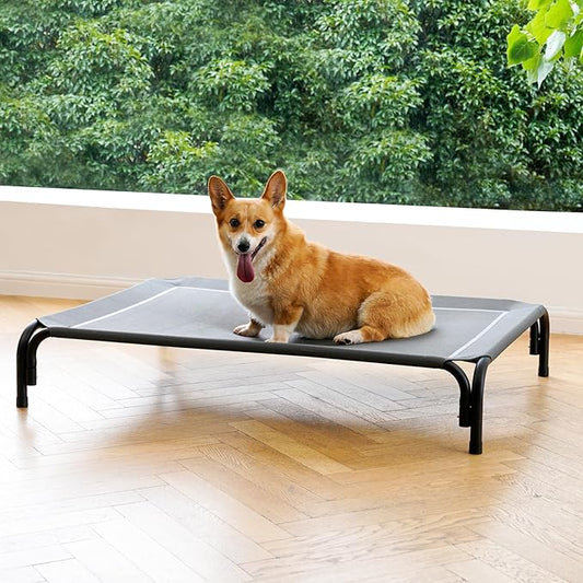 Elevated Dog Bed Raised Outdoor Dog Cot for Medium Dogs 35.4 Inches