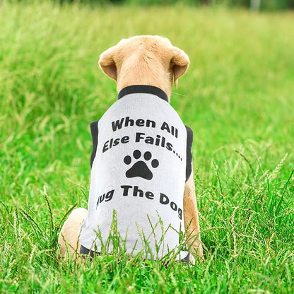 8 Pieces Dog Shirts Pet Printed Clothes with Funny Letters