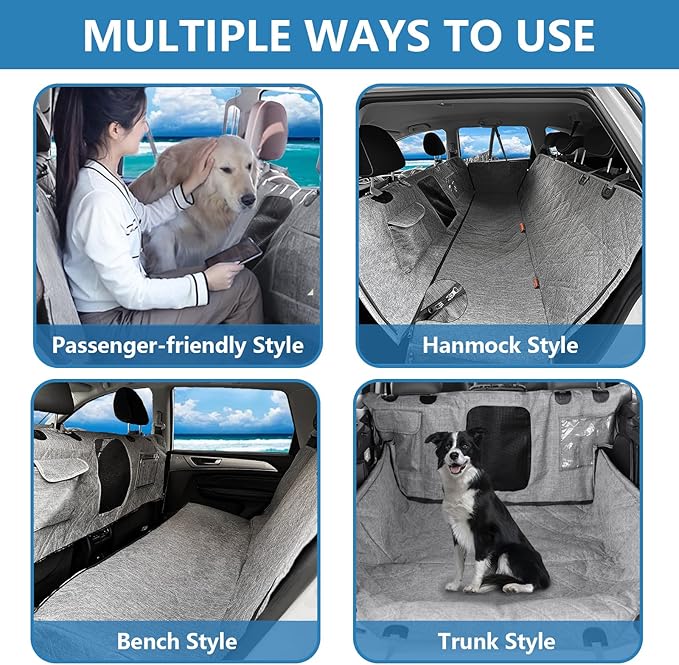 Dog Car Seat Cover for Pets 100% Waterproof 900D Heavy