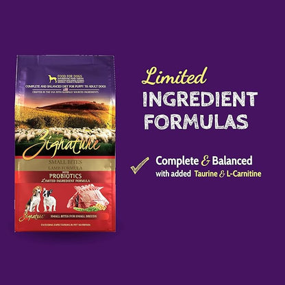 Zignature Lamb Limited Ingredient Formula Small Bites Dry Dog Food 4lb