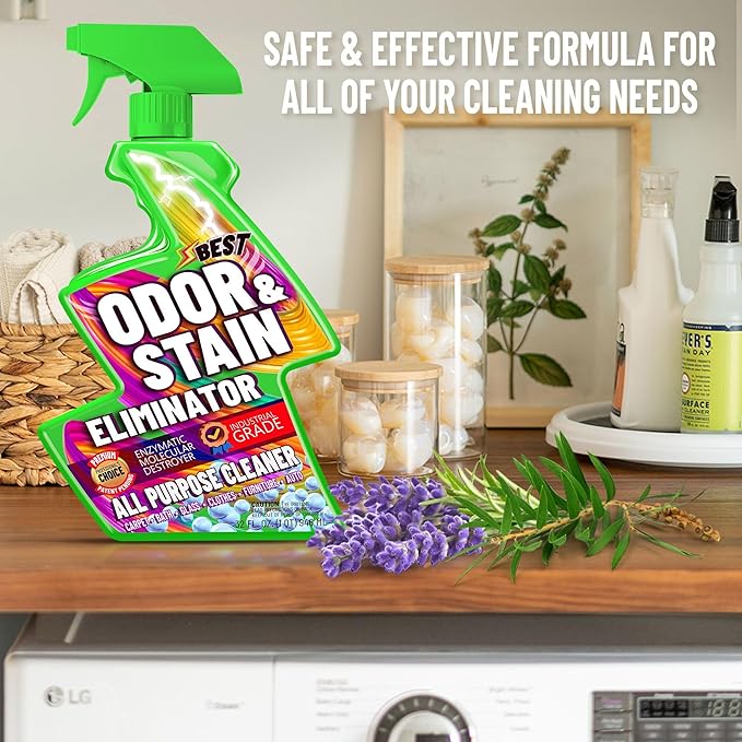 BEST Odor Eliminator for Strong Odor & Stain Remover Spray All Purpose Cleaner. Carpet
