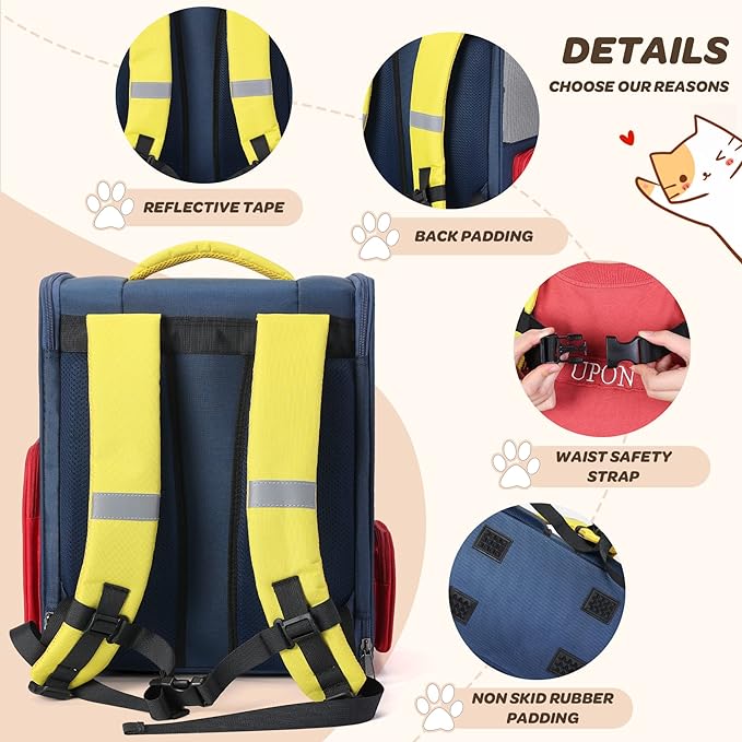 Cat Backpack Breathable Pet Carrier for Cats and Small Dogs, Dark Powder Blue