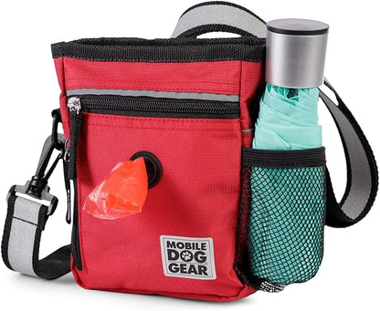 Mobile Dog Gear, Small Dog Walking Bag, Day or Night Reflective, 6 x 7 Inches