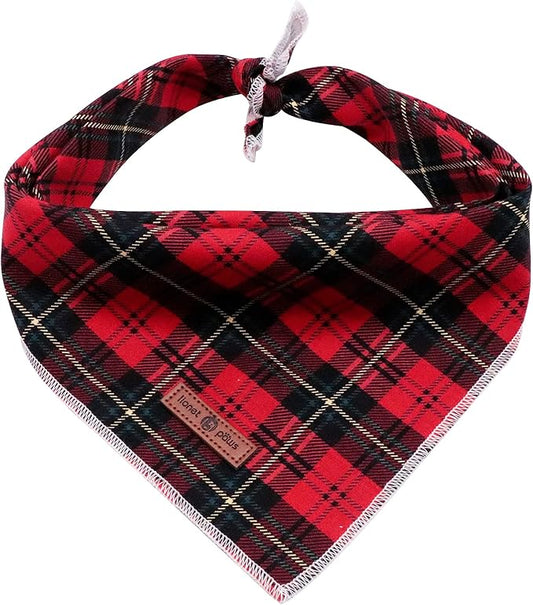 Lionet Paws Christmas Dog Bandana Washable Cotton Handkerchief