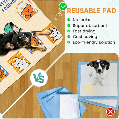 PJYucien Reusable Pee Pads for Dogs 71" x 71" Washable