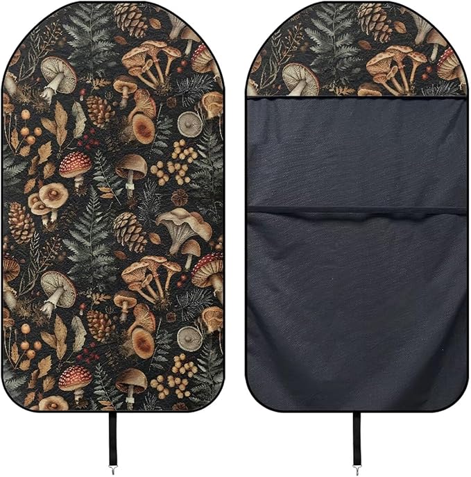 Yewattles Mushroom Pattern Non-Slip Bucket Towel Seat Cover