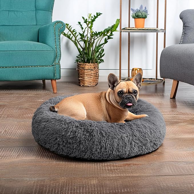 PetAmi Calming Dog Bed for Small Medium Dog Cat 25 lbs, 23 inch,