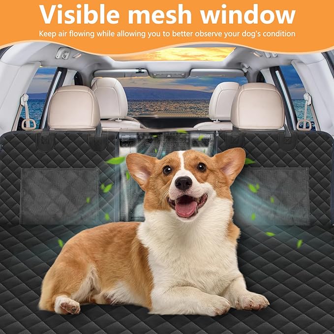 Hard Bottom Dog Car Seat Cover for Back Seat